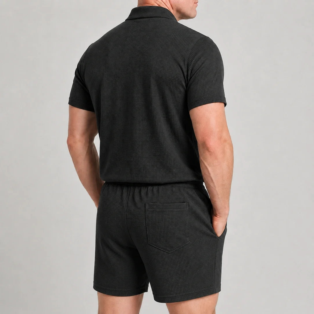 FlexWeave™ Set – Men's Matching Polo & Shorts Set