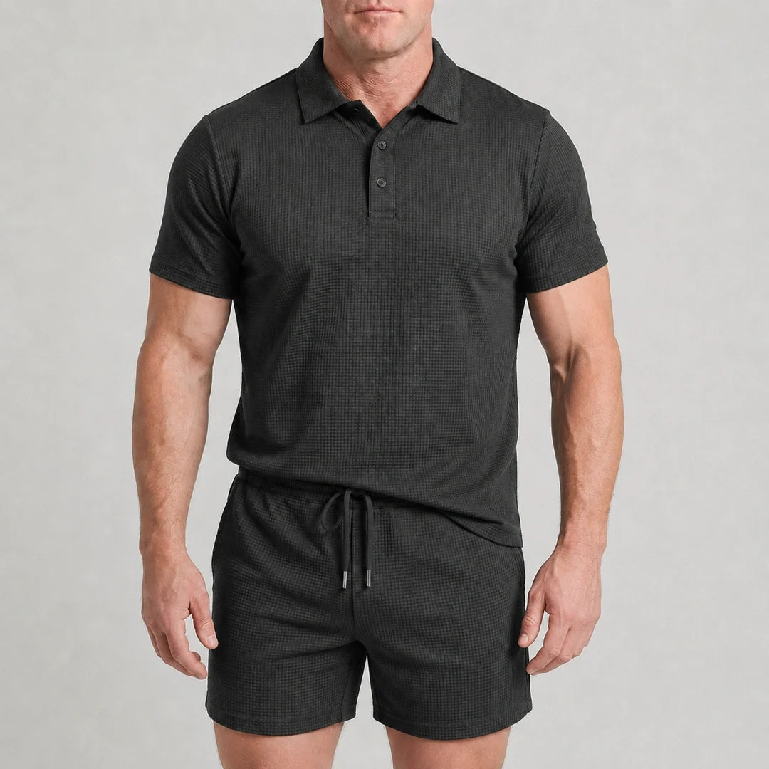 FlexWeave™ Set – Men's Matching Polo & Shorts Set
