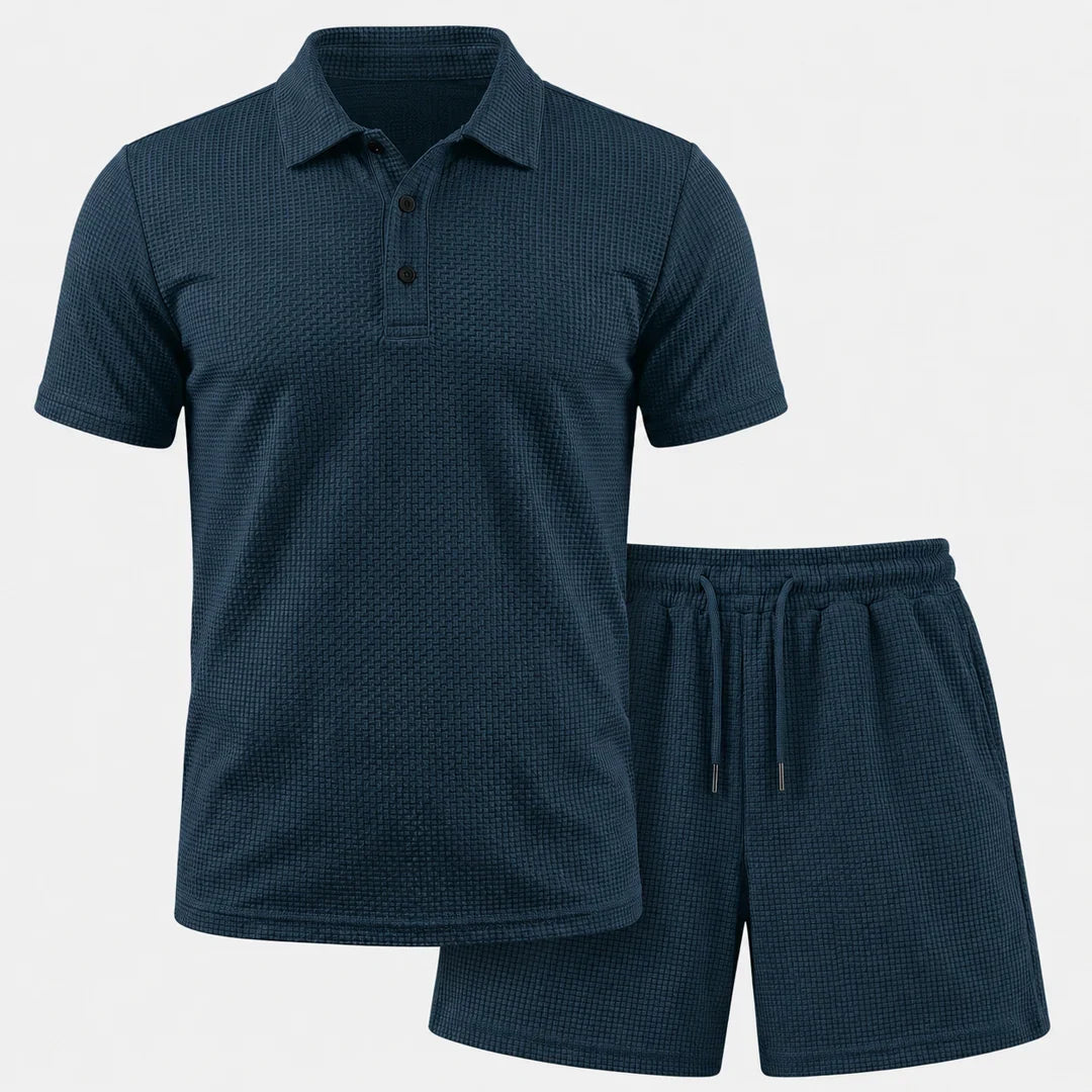 FlexWeave™ Set – Men's Matching Polo & Shorts Set