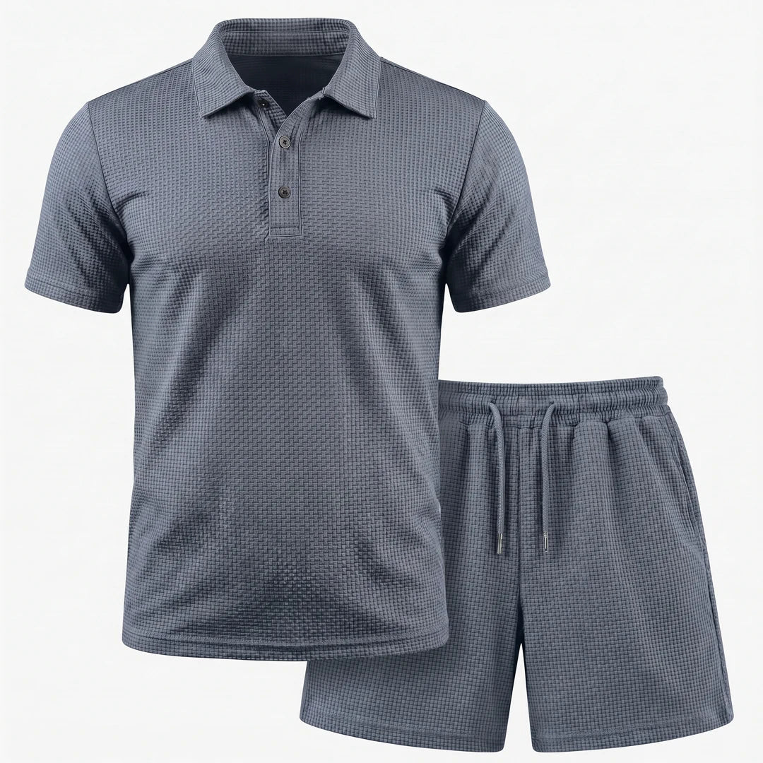 FlexWeave™ Set – Men's Matching Polo & Shorts Set