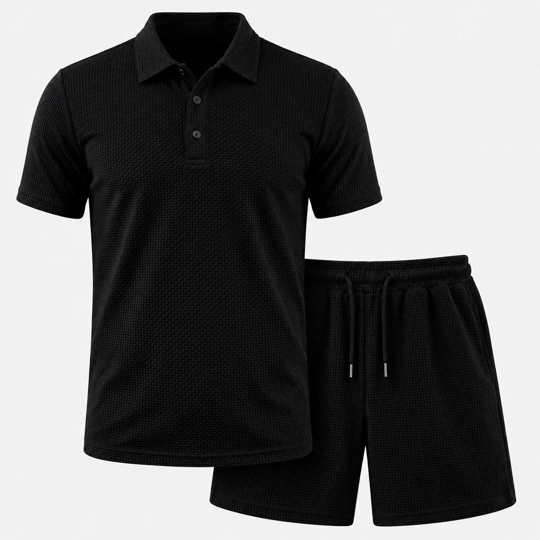 FlexWeave™ Set – Men's Matching Polo & Shorts Set