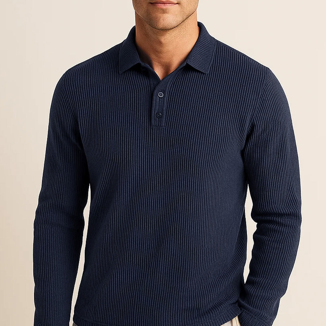 FlexWeave™ Long Sleeve Polo – Men's Stretch LS Polo Shirt