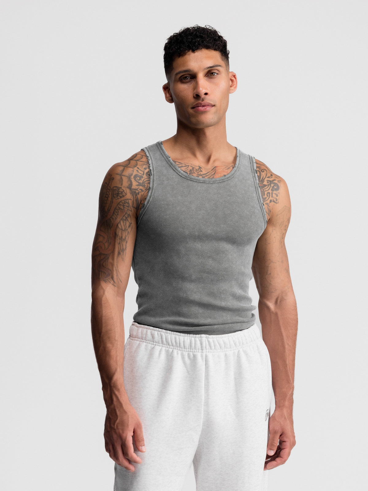 Premium Ultra-Soft Cotton Distressed Fitted Tank 6 Pack