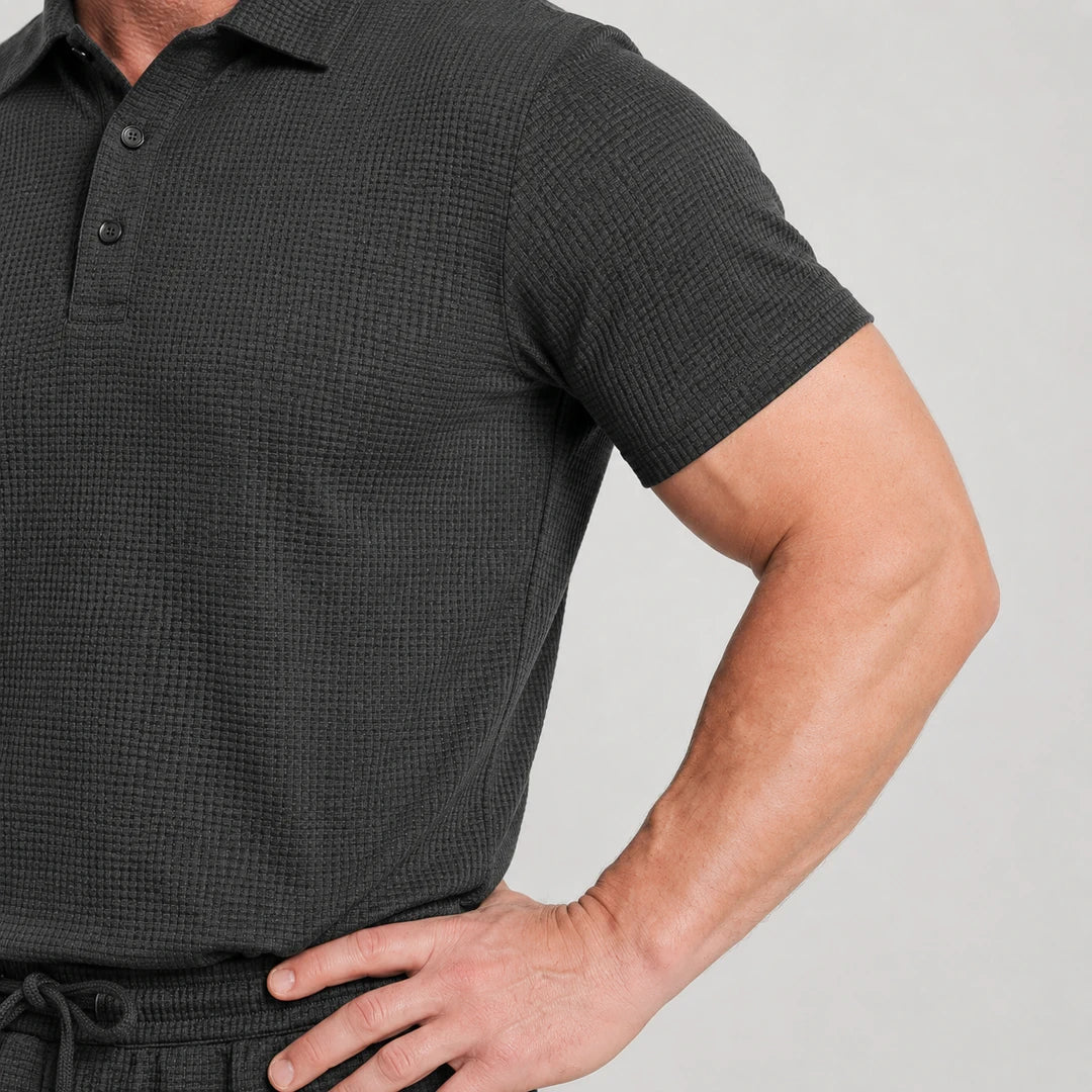 FlexWeave™ Set – Men's Matching Polo & Shorts Set