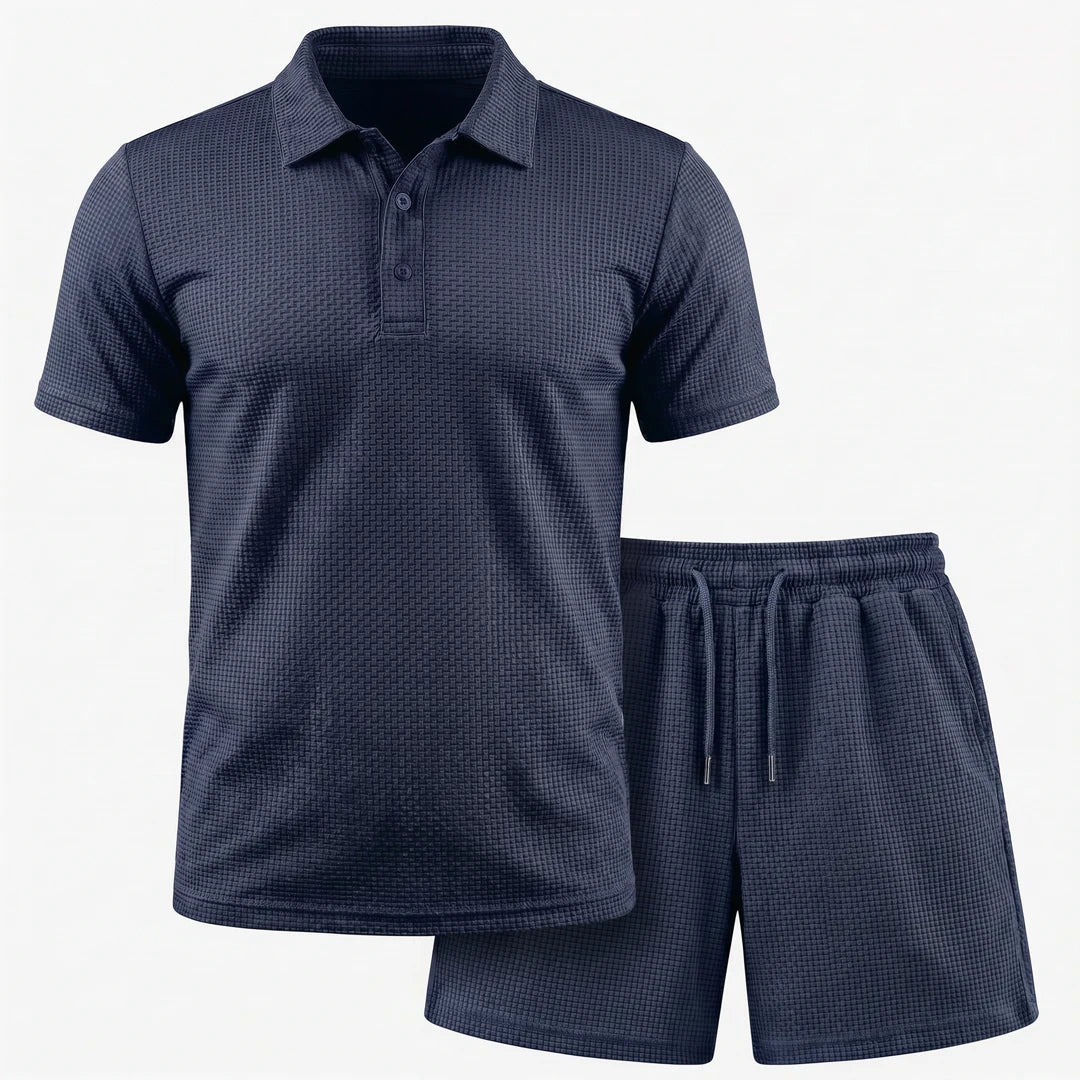 FlexWeave™ Set – Men's Matching Polo & Shorts Set
