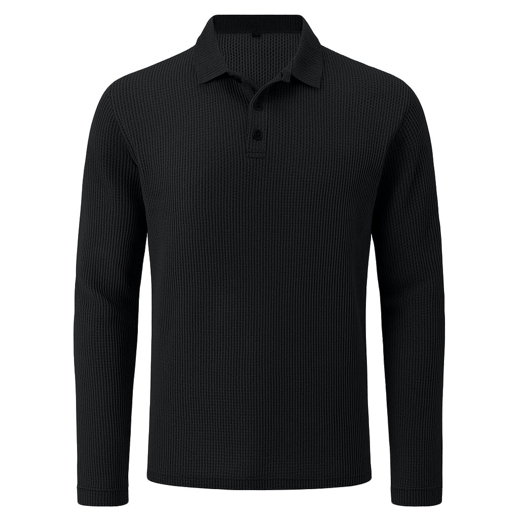 FlexWeave™ Long Sleeve Polo – Men's Stretch LS Polo Shirt