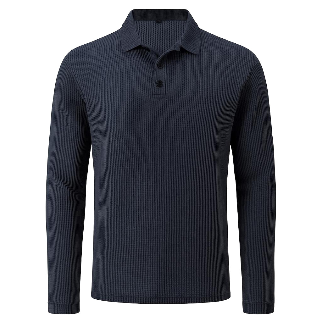 FlexWeave™ Long Sleeve Polo – Men's Stretch LS Polo Shirt