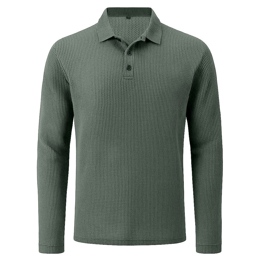FlexWeave™ Long Sleeve Polo – Men's Stretch LS Polo Shirt