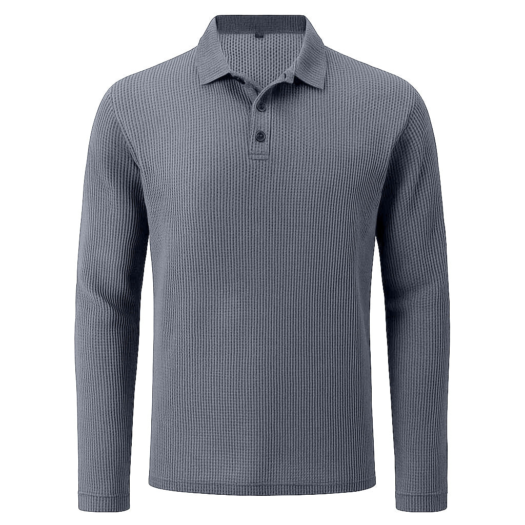 FlexWeave™ Long Sleeve Polo – Men's Stretch LS Polo Shirt