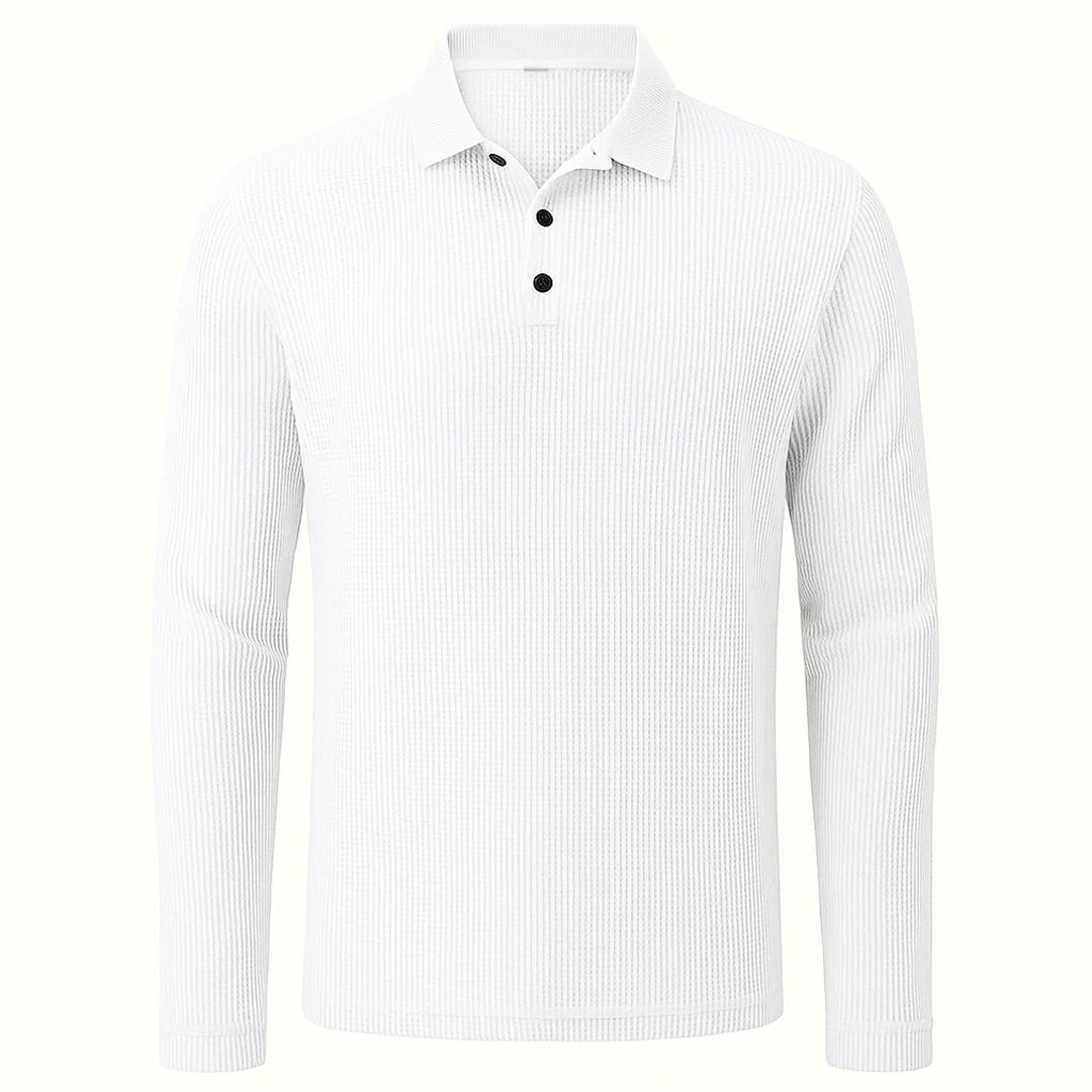 FlexWeave™ Long Sleeve Polo – Men's Stretch LS Polo Shirt
